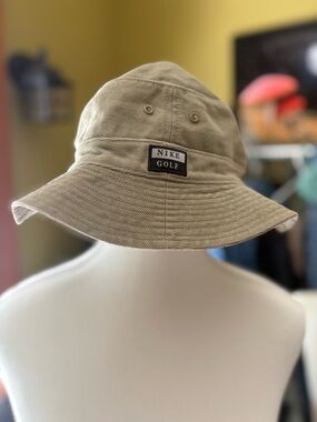 Nike Bucket Hat in Khaki with Nike Golf Patch